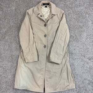 Coach Beige Cotton Trench Coat with Signature C Lining Women's Size 4 EUC